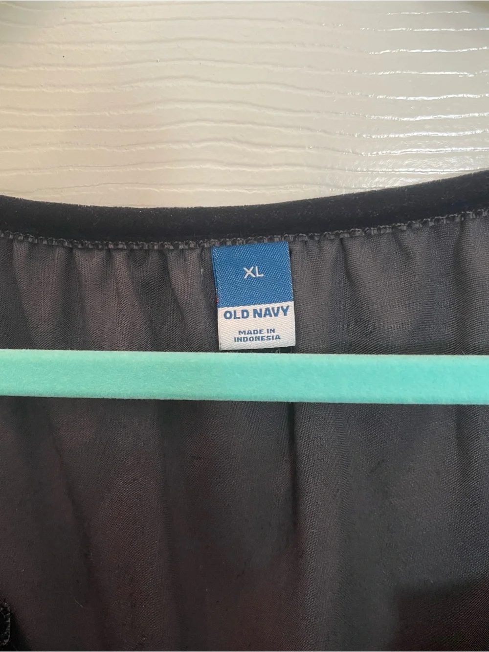 Old Navy Black Velvet Scoop-Neck Puff-Sleeve Top